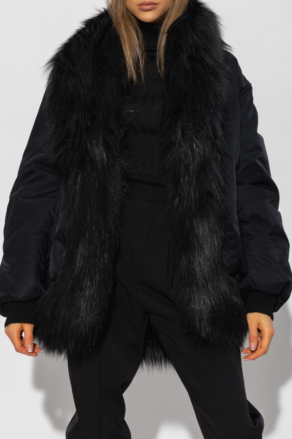 【関税＆送料込み】Saint Laurent Smocking Jacket バイカージャケット（ヴィンテージレザー／シアリング） | Saint